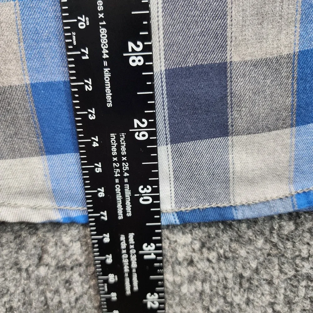 The North Face Mens Blue Plaid Flannel Workwear Gorpcore Outdoor Shirt Large
